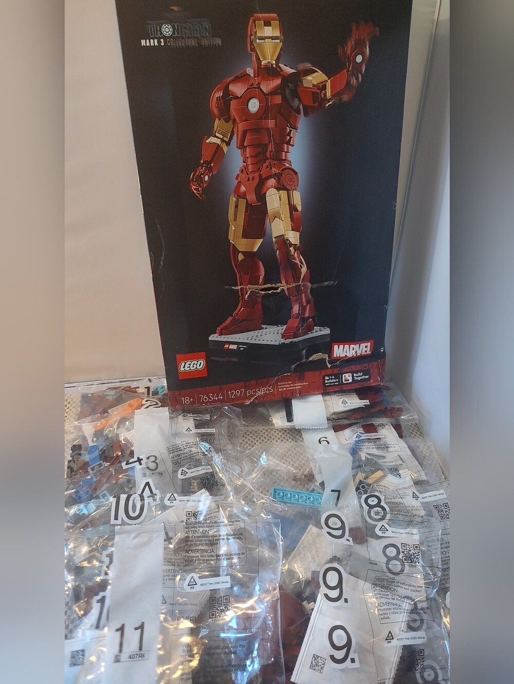 Lego 76344 Iron Man Mark 3 Collectors' Edition New Box Opened Marvel Infinity